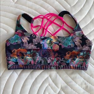 Floral sports bra